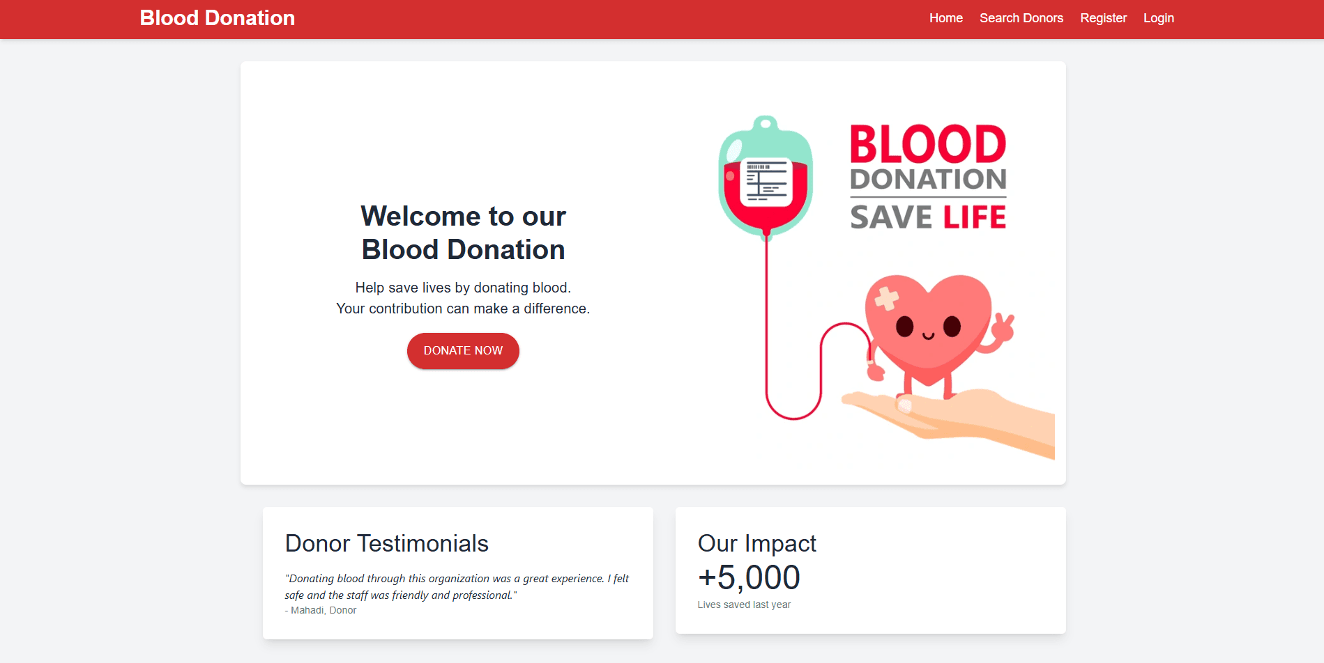 Blood Donation Website